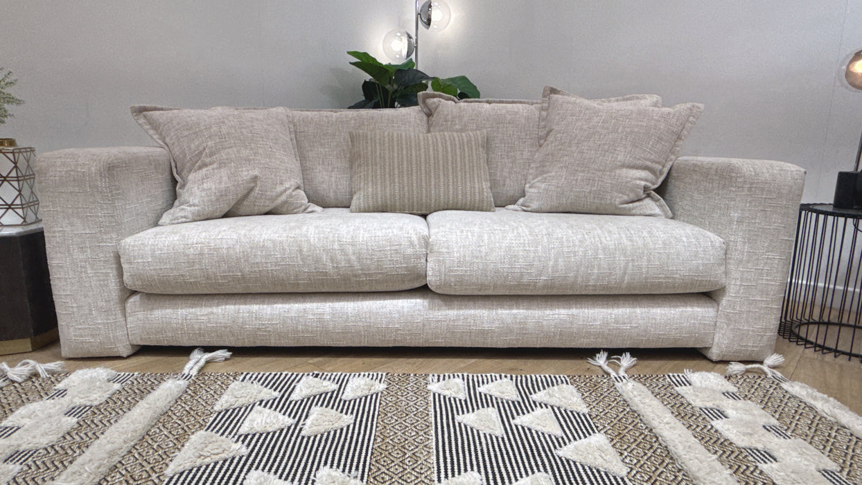 Sofology Cove Fabric 3 Seater in Artisan Chenille Ecru Mix