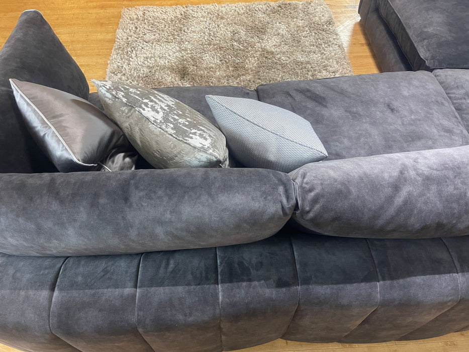 Emperor 1.5 Corner 3 Seater Full Back Lucerne Charcoal Mix Fabric (WA2)