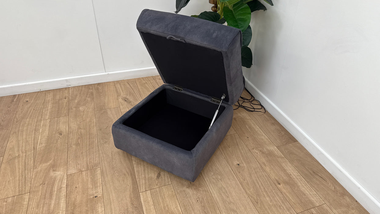Sofology Gracie Storage Footstool in Fabric Charcoal