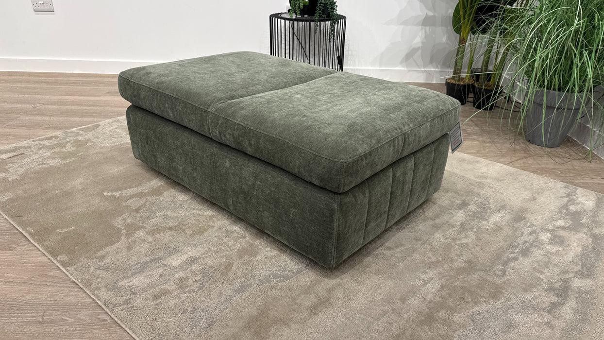Sofology Elara Dual Footstool With Storage In Chenille Eucalyptus