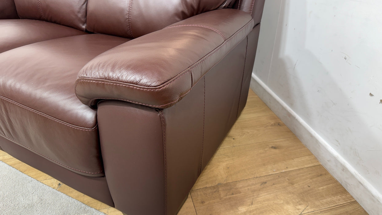 DFS Tristan 2 Seater Sofa in Leather Chestnut