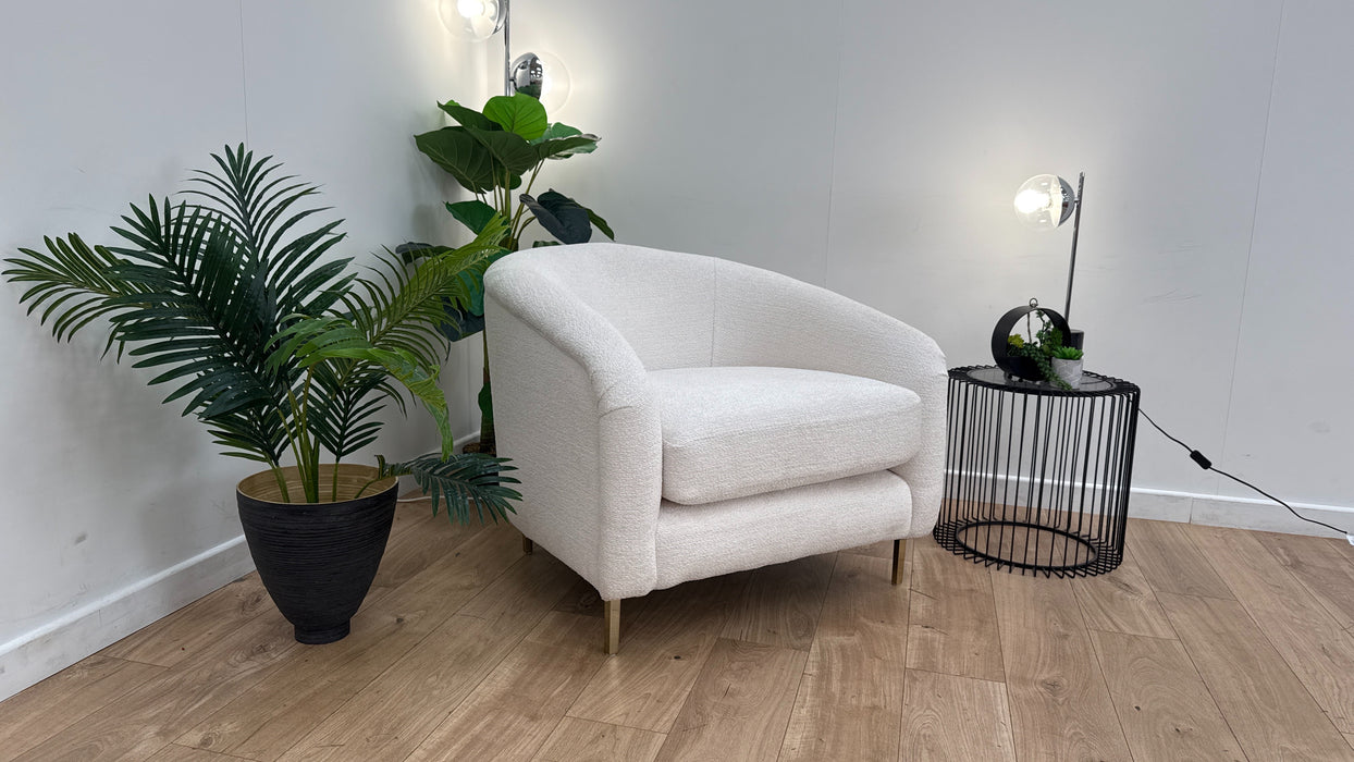 Sofology The Westwood Swivel Chair - Fabric - Soft Boucle Ecru