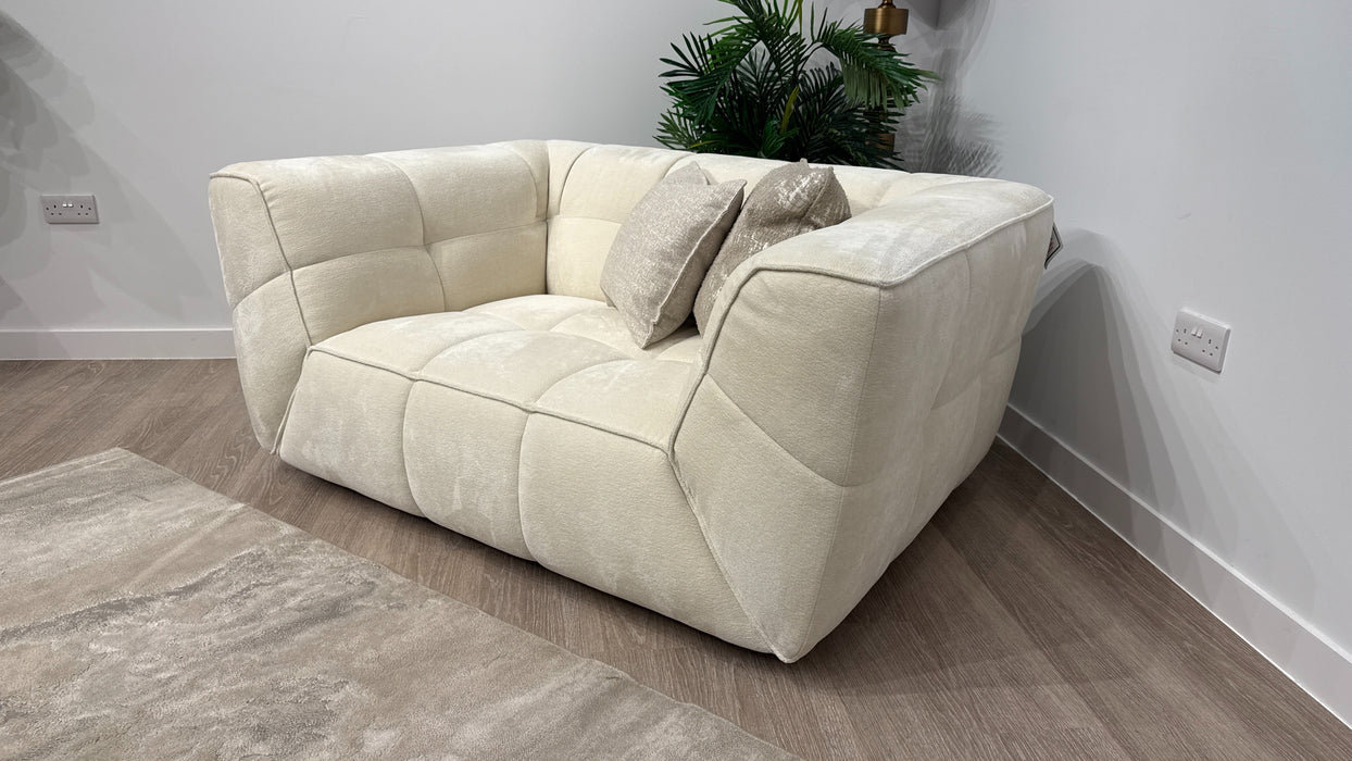 Sofology Moritz Fabric Loveseat in Relaxed Chenille Ivory