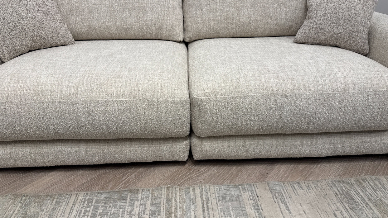 Sofology Amalfi Fabric 4 Seater Split in Micro Flecked Boucle Natural Mix