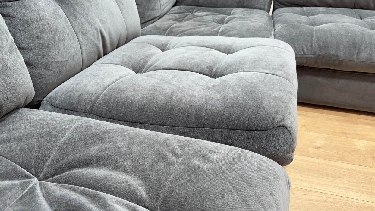 Sofology Cocoon Fabric 3 Corner 2 in Relaxed Chenille Charcoal