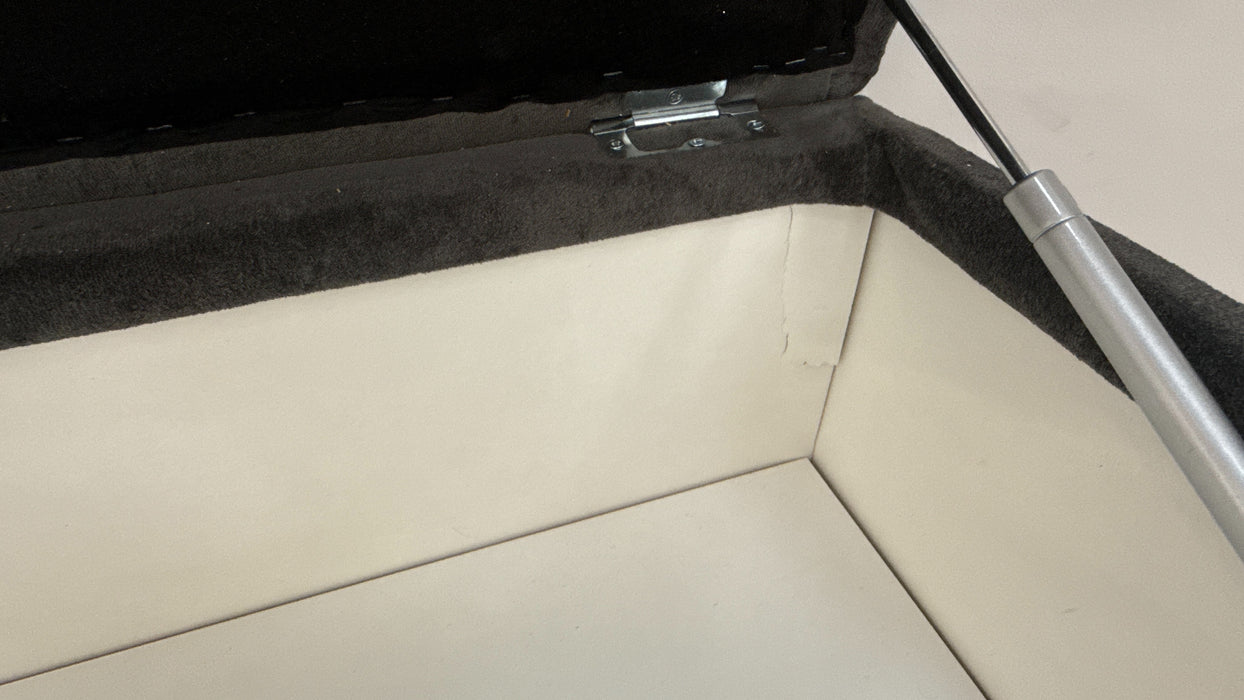 Sofology The Ascot Fabric Storage Footstool in Soft Sherpa Slate