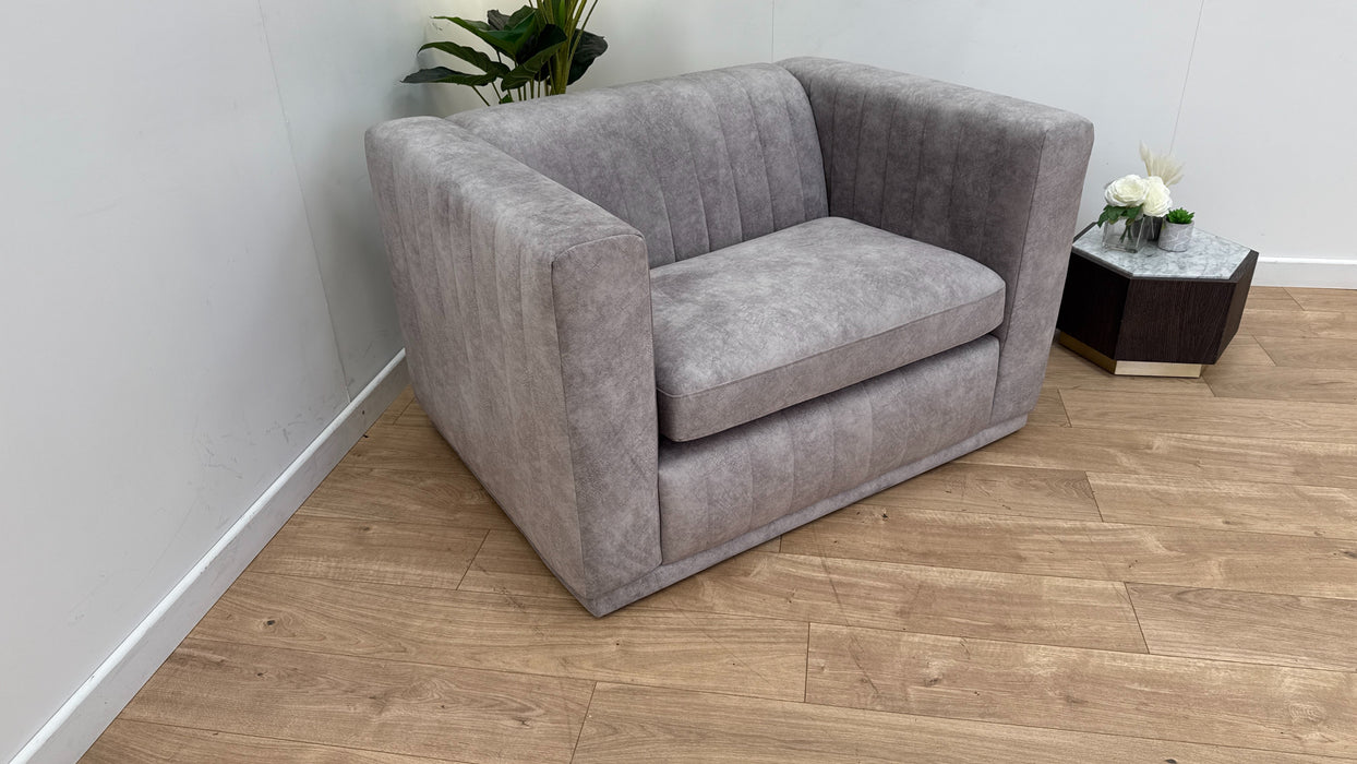 Sofology Astoria Fabric Loveseat in Lifestyle Dapple Silver