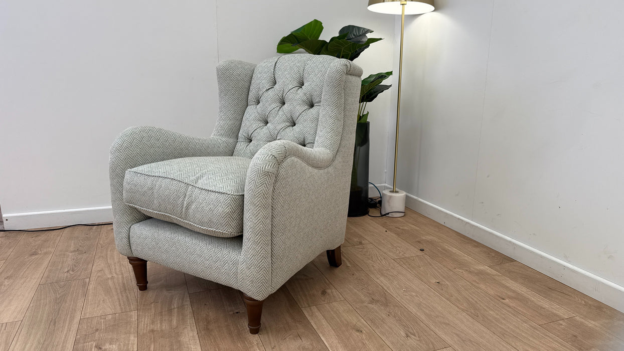 DFS Woodstock Wing Chair in Mint Green