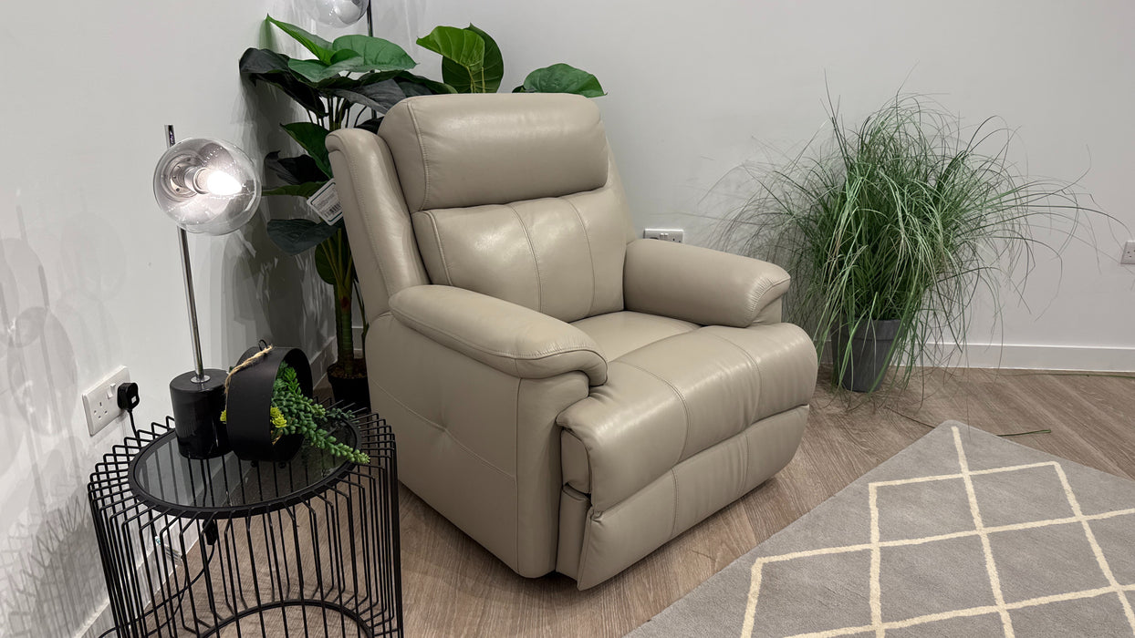 Sofology Gracie Leather Chair in Trusty Leather Lead Grey