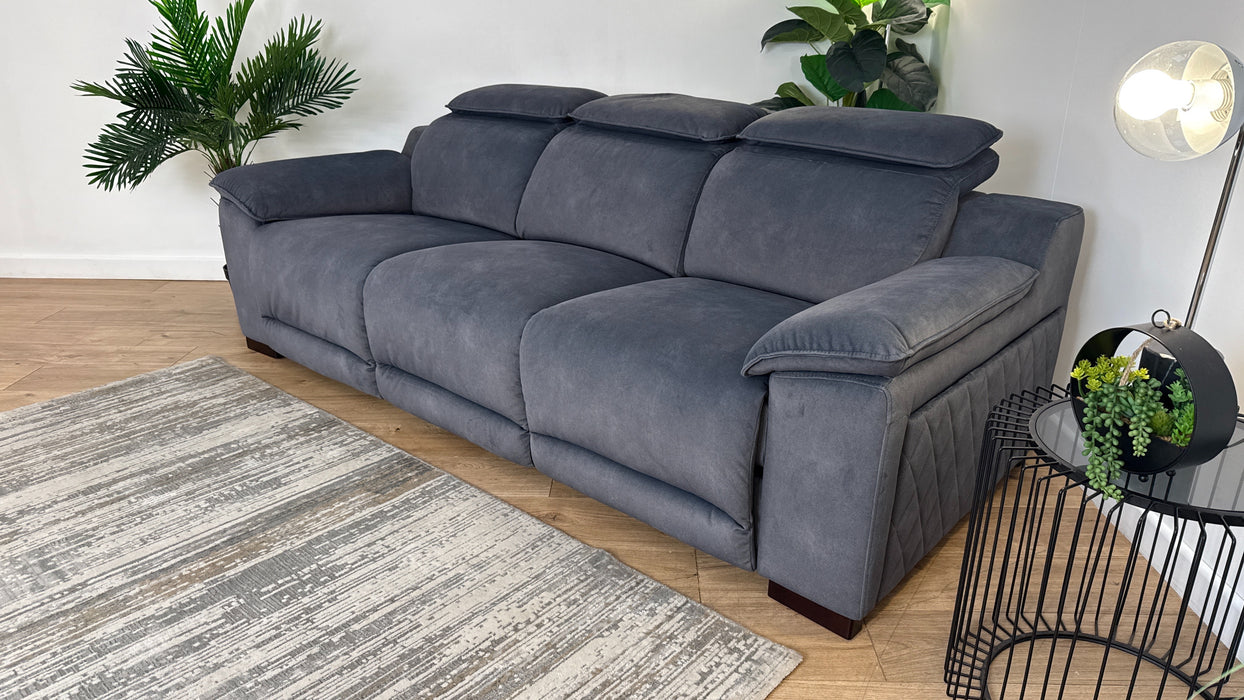 Sofology The Benz 3 Seater Sofa in Lifestyle Flecked Fabric Charcoal
