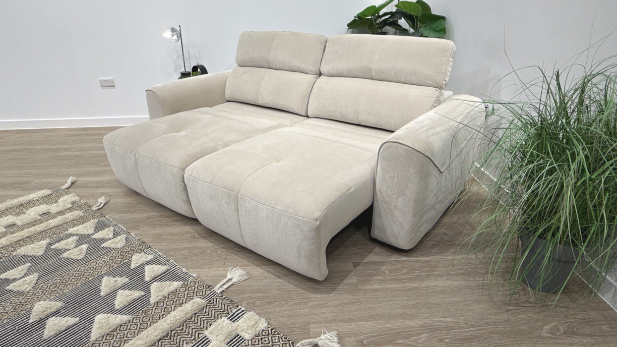 Sofology Riviera Fabric 3 Seater Motion Chaise in Relaxed Chenille Cotton