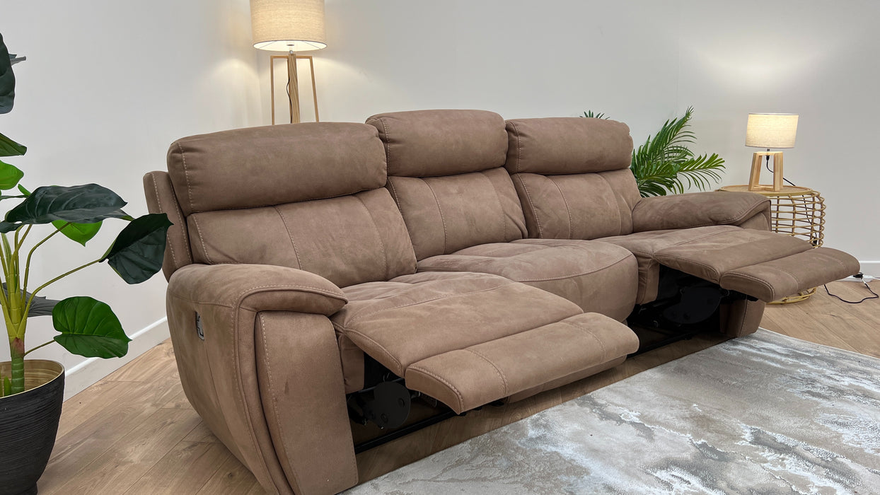 Radley 3 Seater Manual Recliner Natural Fabric