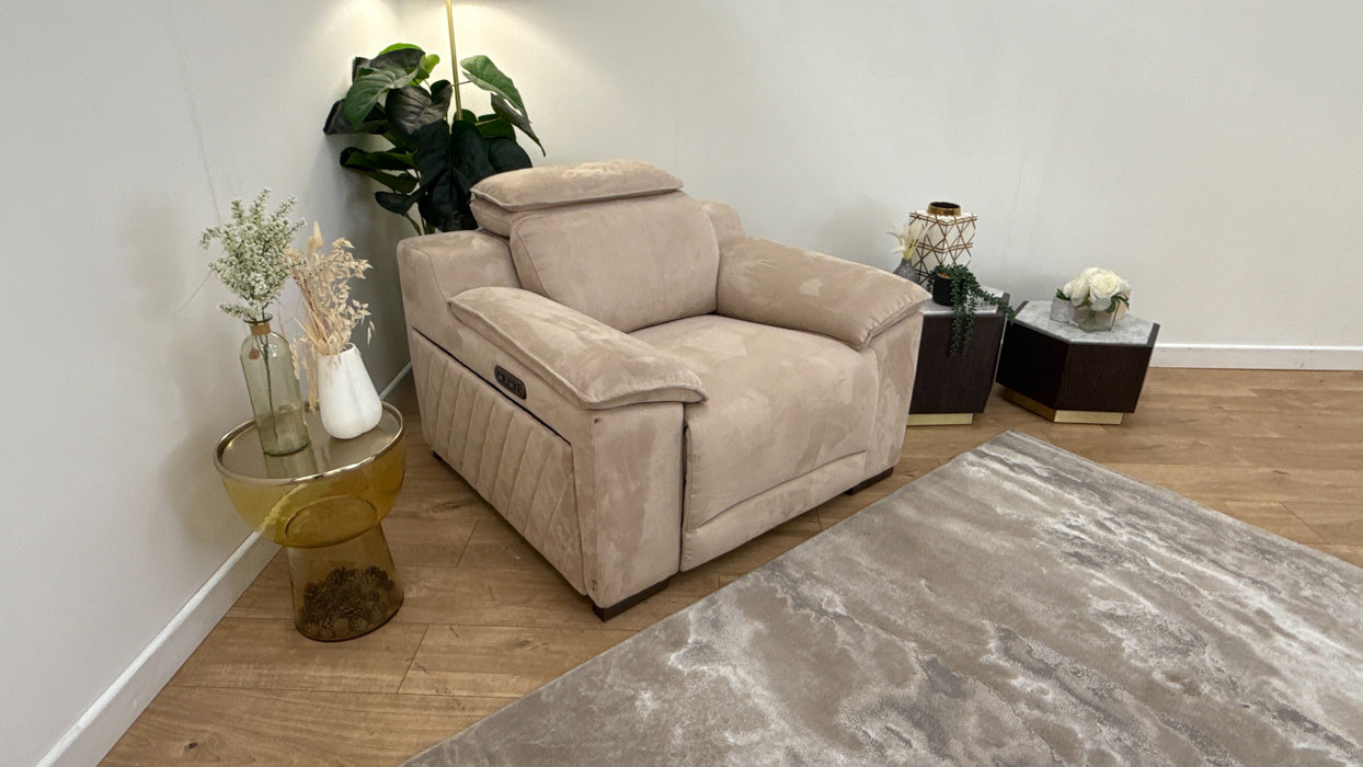 Sofology The Benz Recliner Chair in Lifestyle Plush Fabric Mink