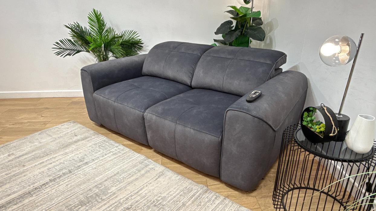 Sofology Riviera Fabric 2 Seater Motion Chaise in Lifestyle Flecked Charcoal