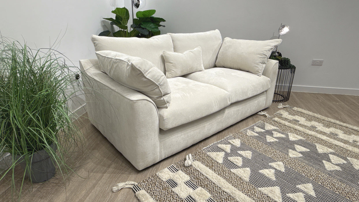 Sofology Georgio Fabric 3 Seater Extra Flex Seats in Lifestyle Plush Chenille Mist