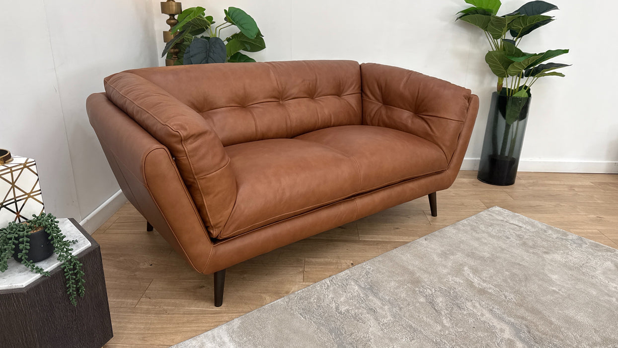 Sofology Hygge Leather 2 Seater in Relaxed Soft Tan