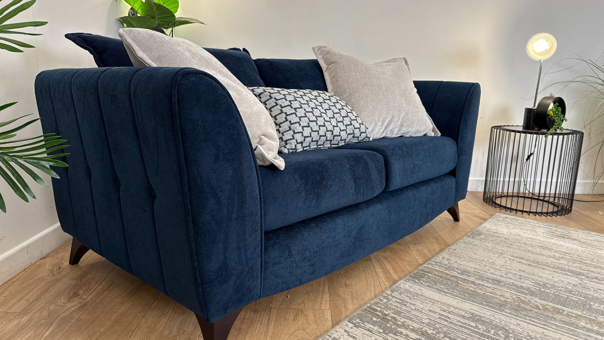 Sofology Luella Fabric 2 Seater in Soft Sherpa Navy Mix