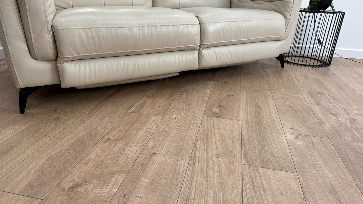 Sofology Muse Leather Recliner 2.5 Seater in Bone China