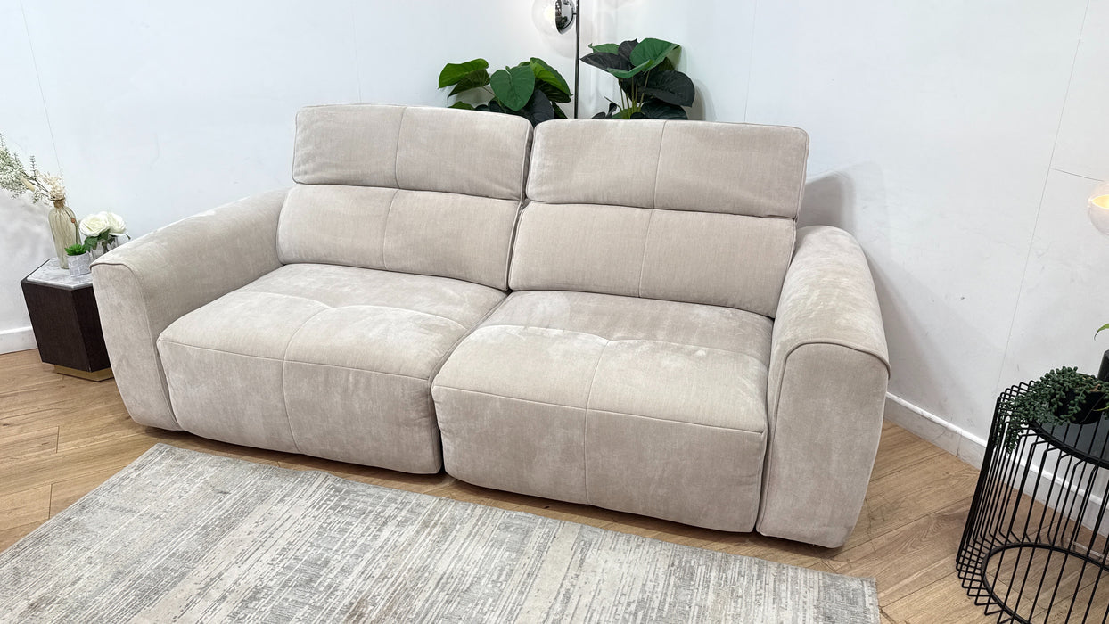 Sofology Riviera Fabric Motion Chaise in Relaxed Chenille Cotton