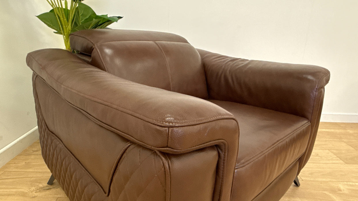 Sofology Ezra Leather Chair in Trusty Sheen Chocolate