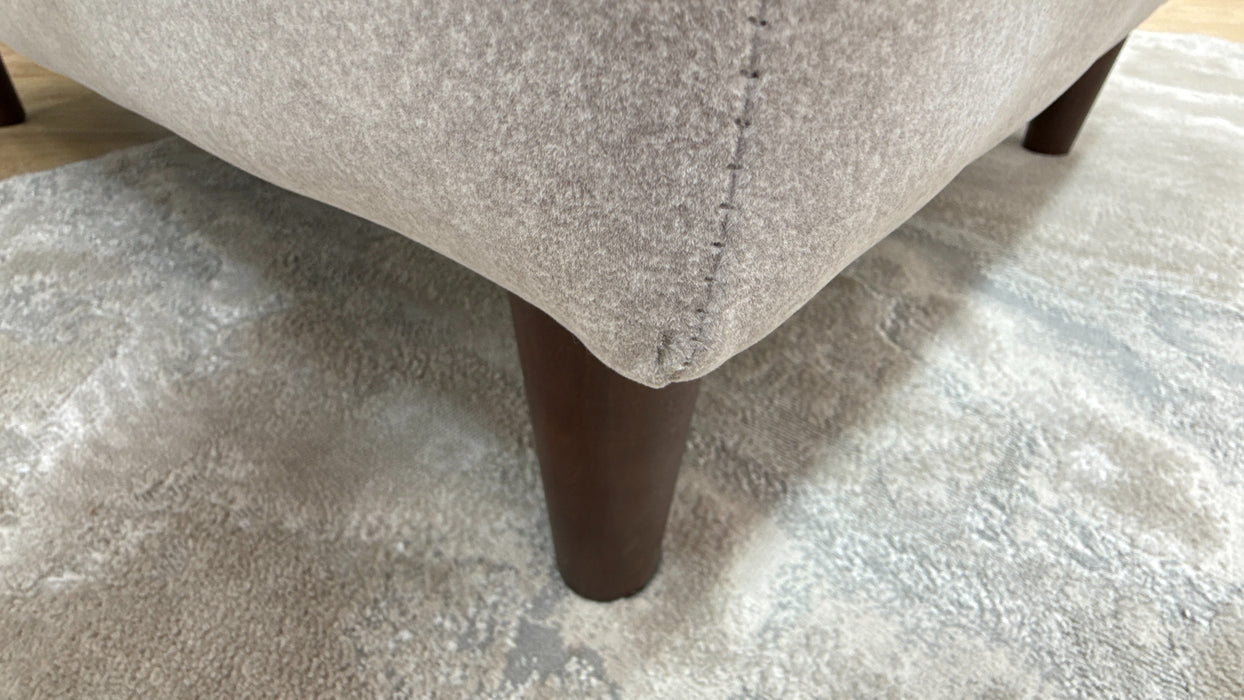 Sofology Cricket Combi Fabric Footstool in Nordic Mink