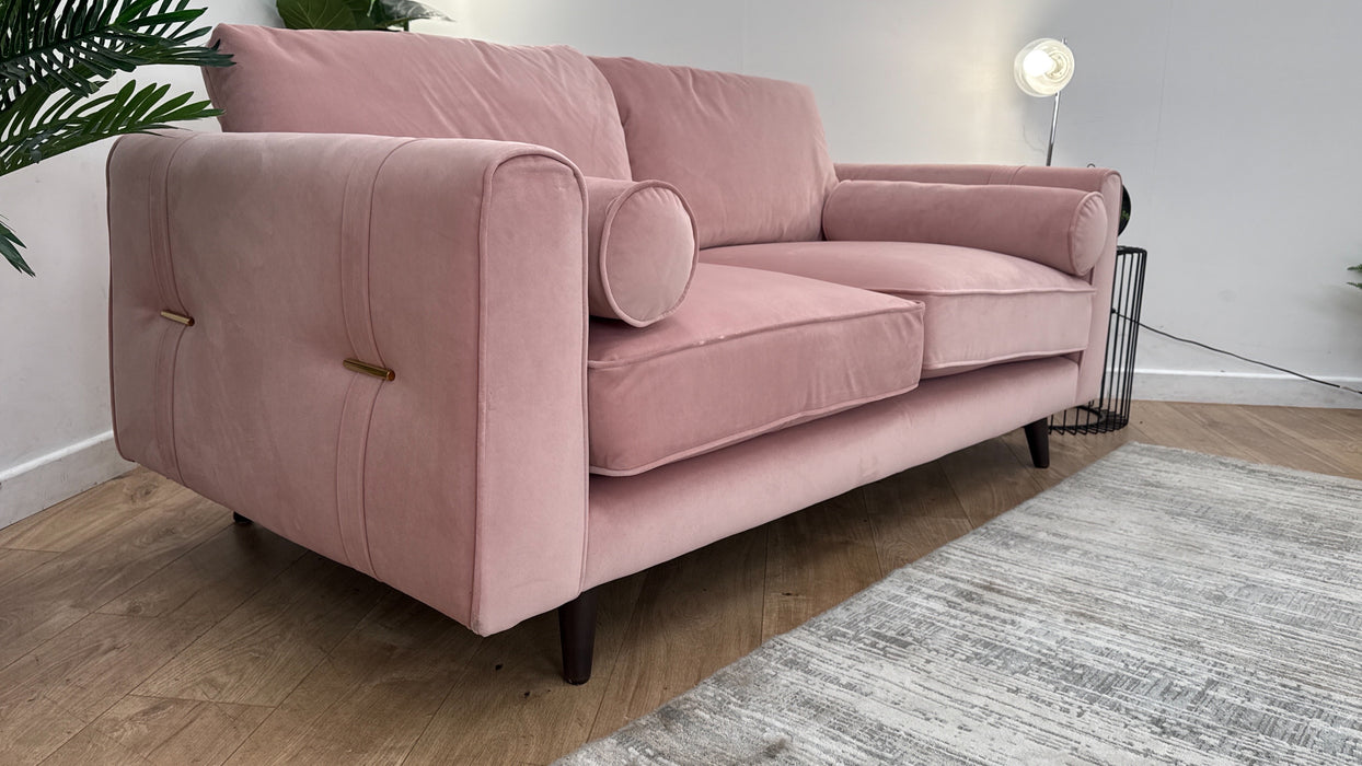 DFS Highgate 3 Seater Fabric Sofa in Blush