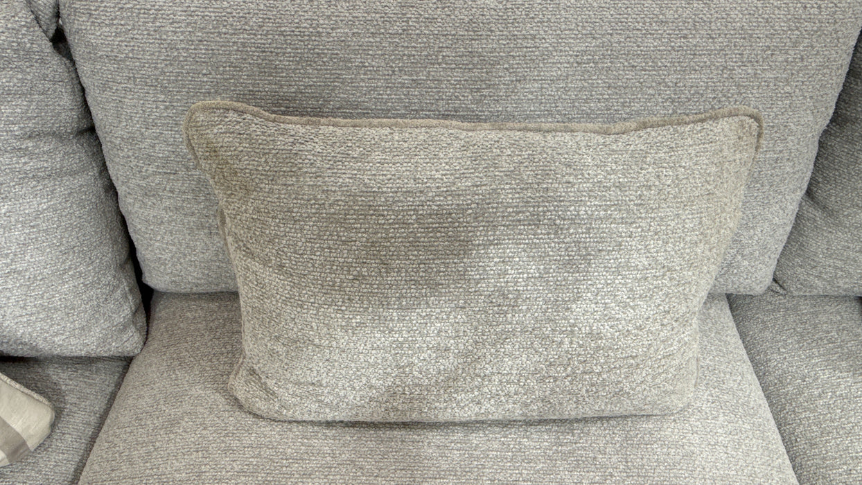 Sofology Westwood Fabric Chaise 1 Corner 3 Silver Trim in Soft Boucle Silver Mix
