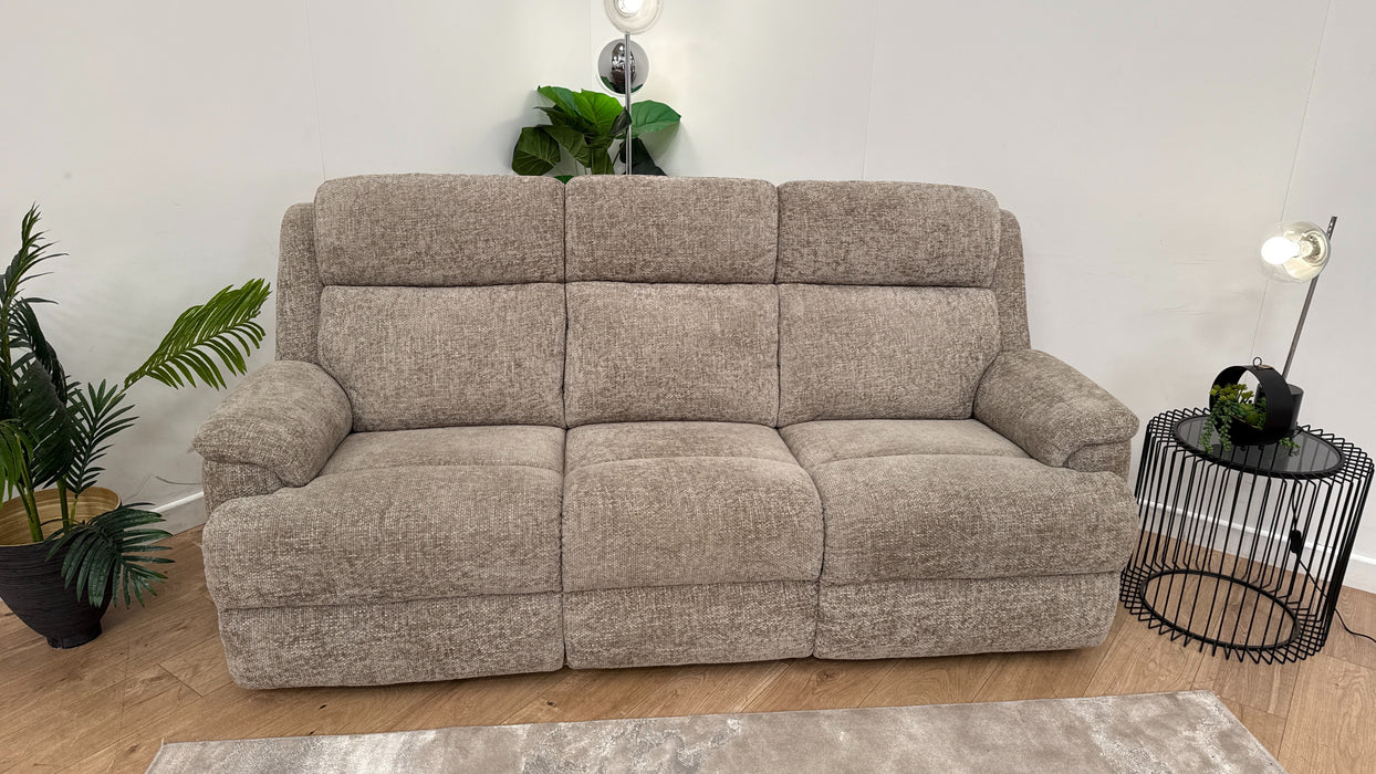 Sofology Gracie Fabric 3 Seater in Hopsack Chenille Linen