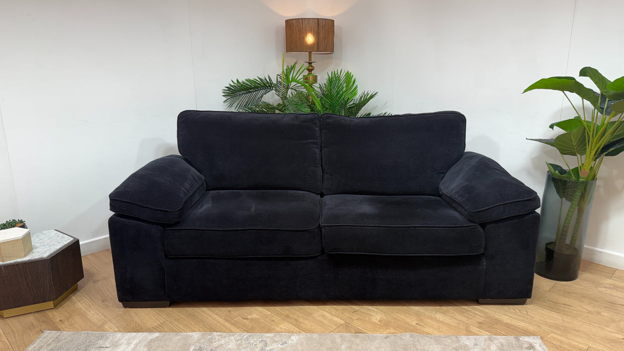 Sofology Brixton Fabric 3 Seater in Soft Chenille Ebony Mix