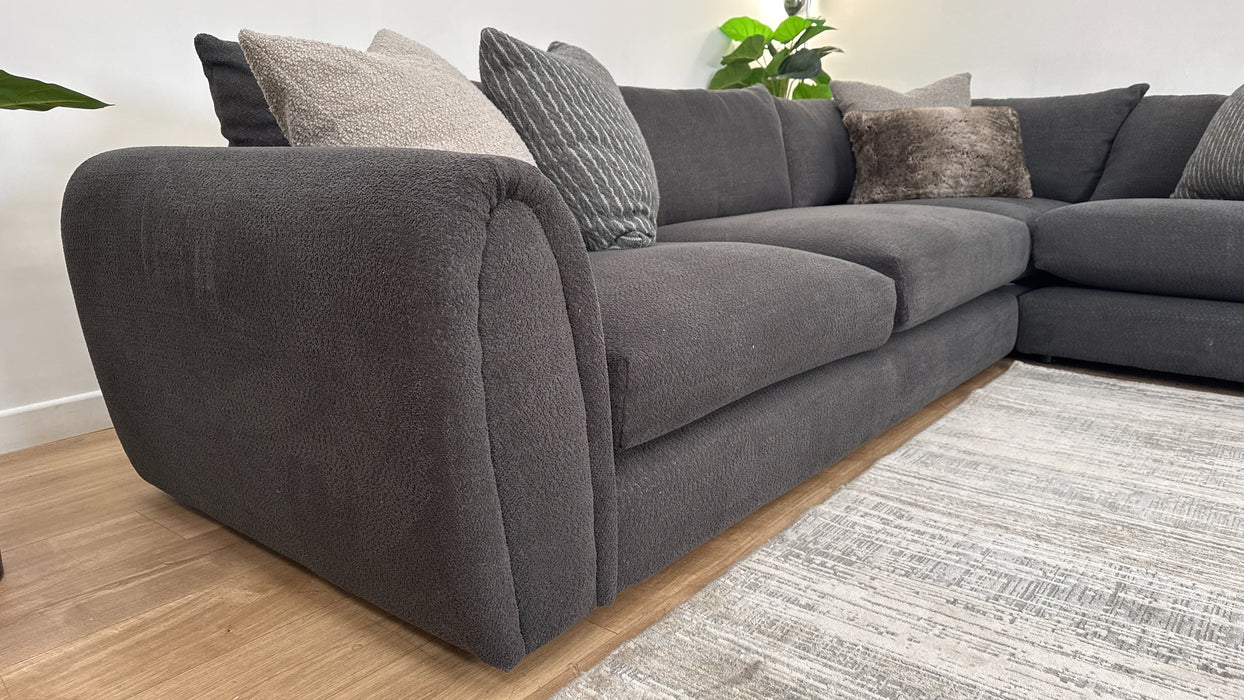 Sofology Marble Arch Fabric 3 Corner 1 in Camden Plain Smoke Mix