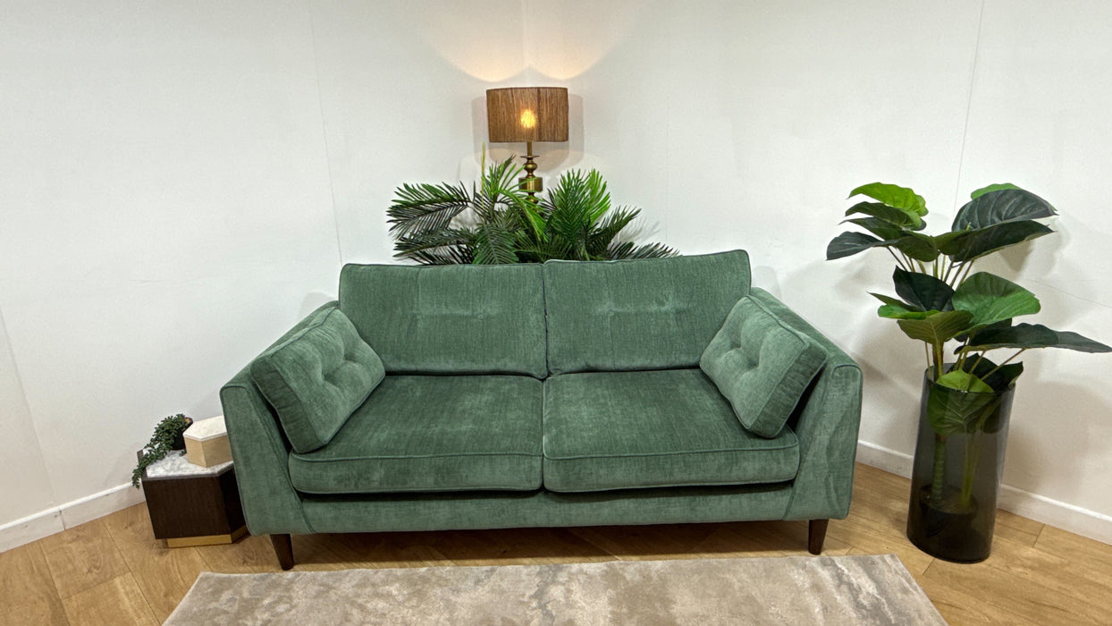 Sofology Cricket Fabric 3 Seater in Smooth Textured Chenille Evergreen