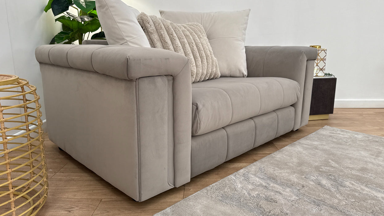 Sofology The Oscar Loveseat in Super Matt Velvet Pebble