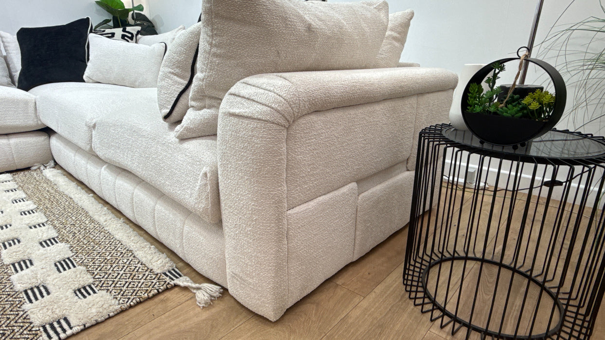 Sofology Westwood Fabric 3 Corner 3 No Trim in Soft Boucle Ecru Mix