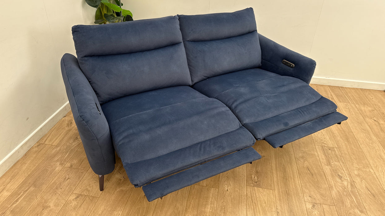 Sofology Renato Fabric 2.5 Seater Power Recliner in Lifestyle Flecked Navy