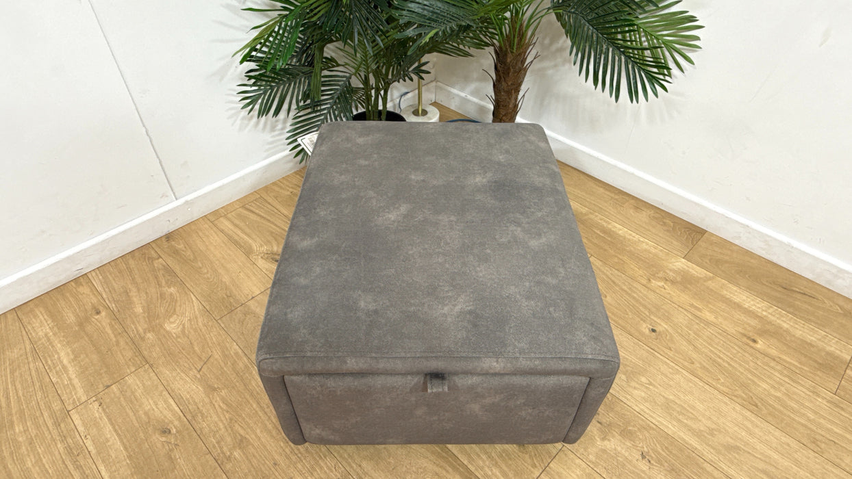 Sofology Premiere Fabric Designer Storage Footstool in Lifestyle Flecked Mocha