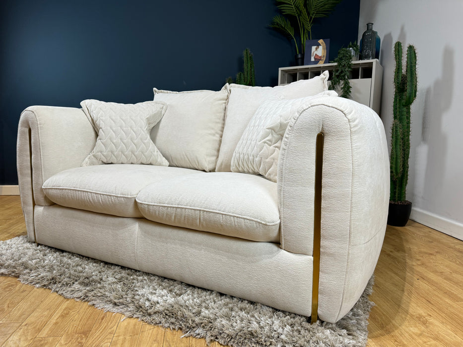 Empress Fabric 2 Seater - Texture Chenille Oyster (WA2)