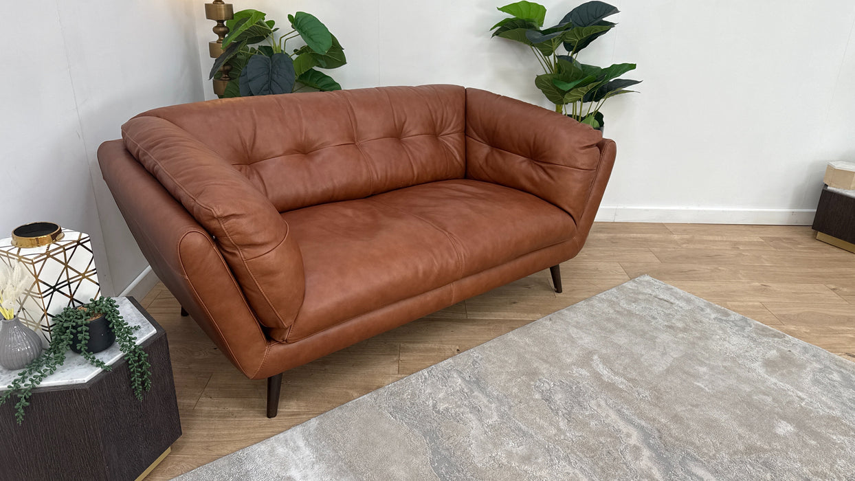 Sofology Hygge Leather 2 Seater in Relaxed Soft Tan