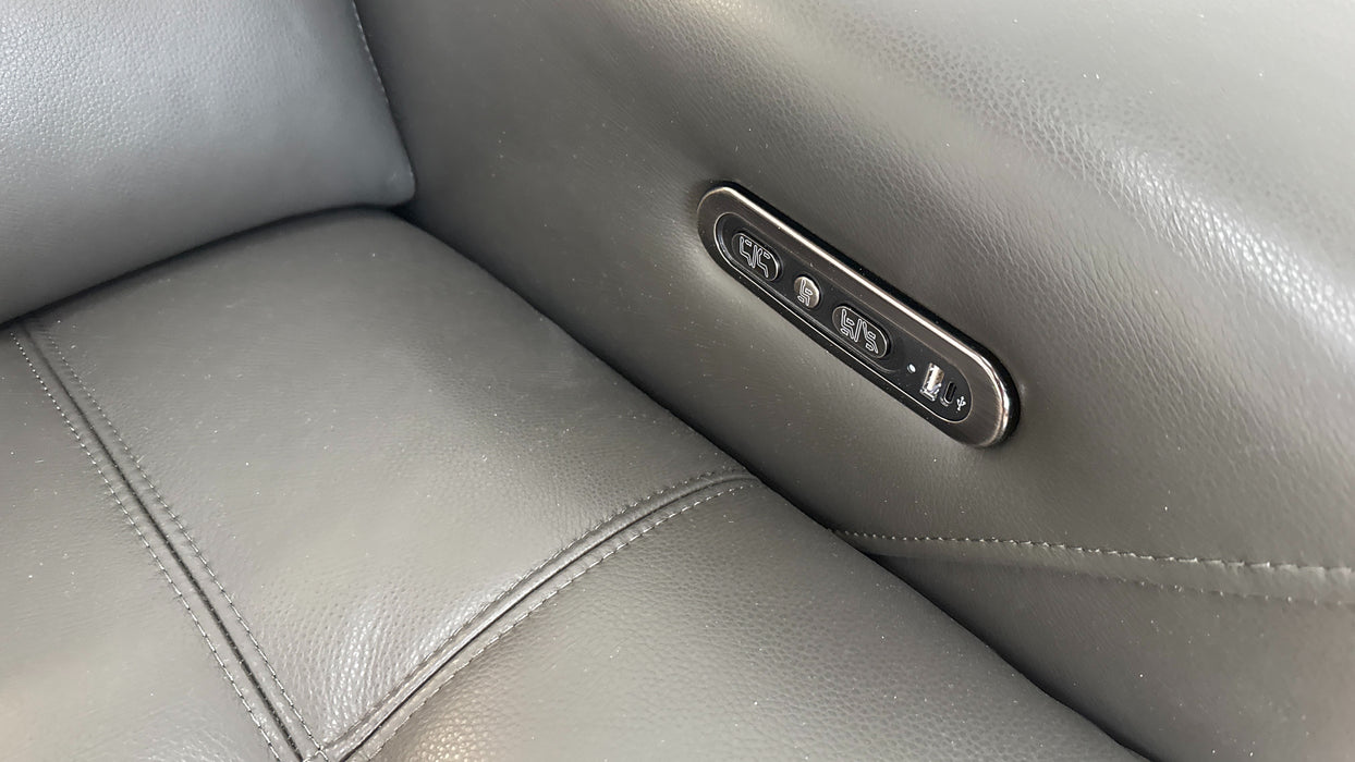 Sofology Marvella Leather Recliner 2 Seater in Charcoal