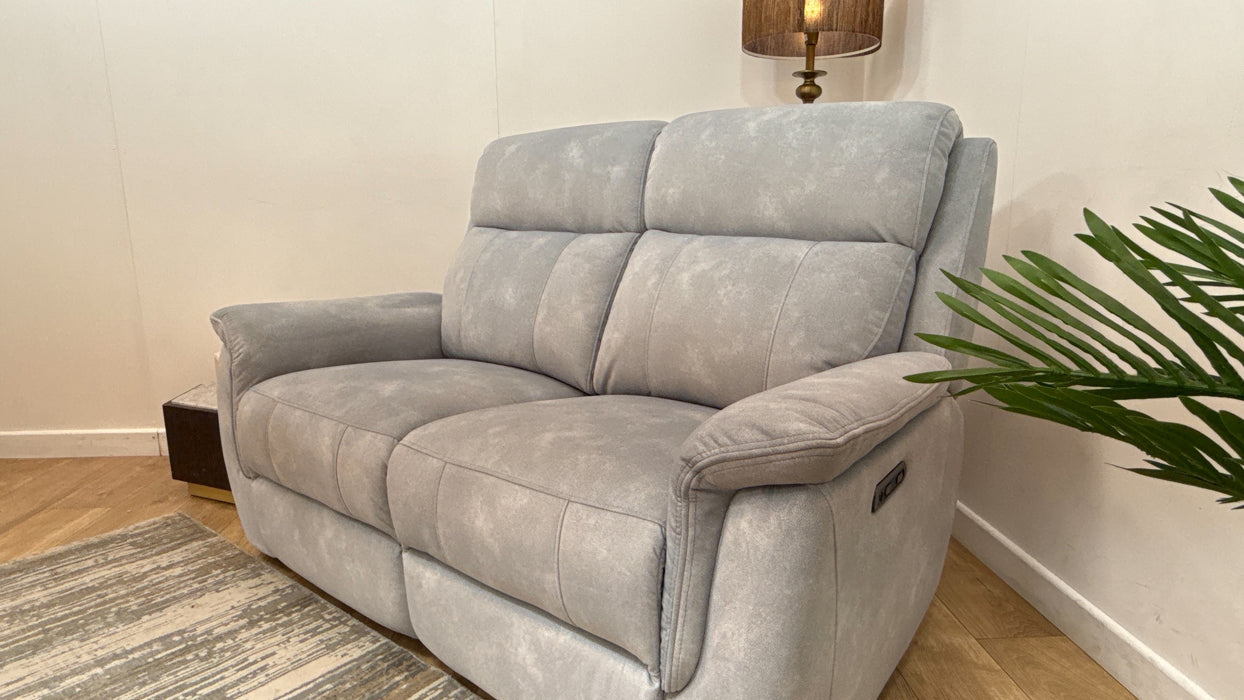 Sofology Bradie 2 Seater Power Recliner in Lifestyle Flecked Silver