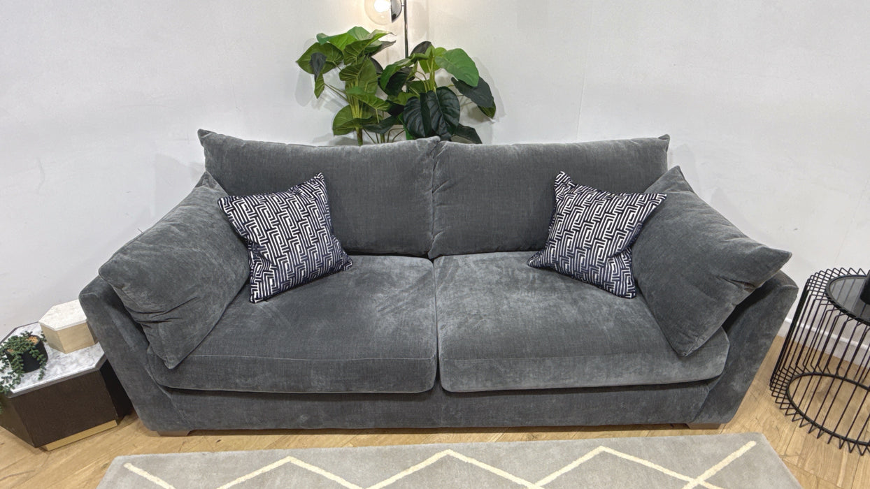 Sofology Tallulah Fabric 3 Seater in Soft Chenille Slate Mix