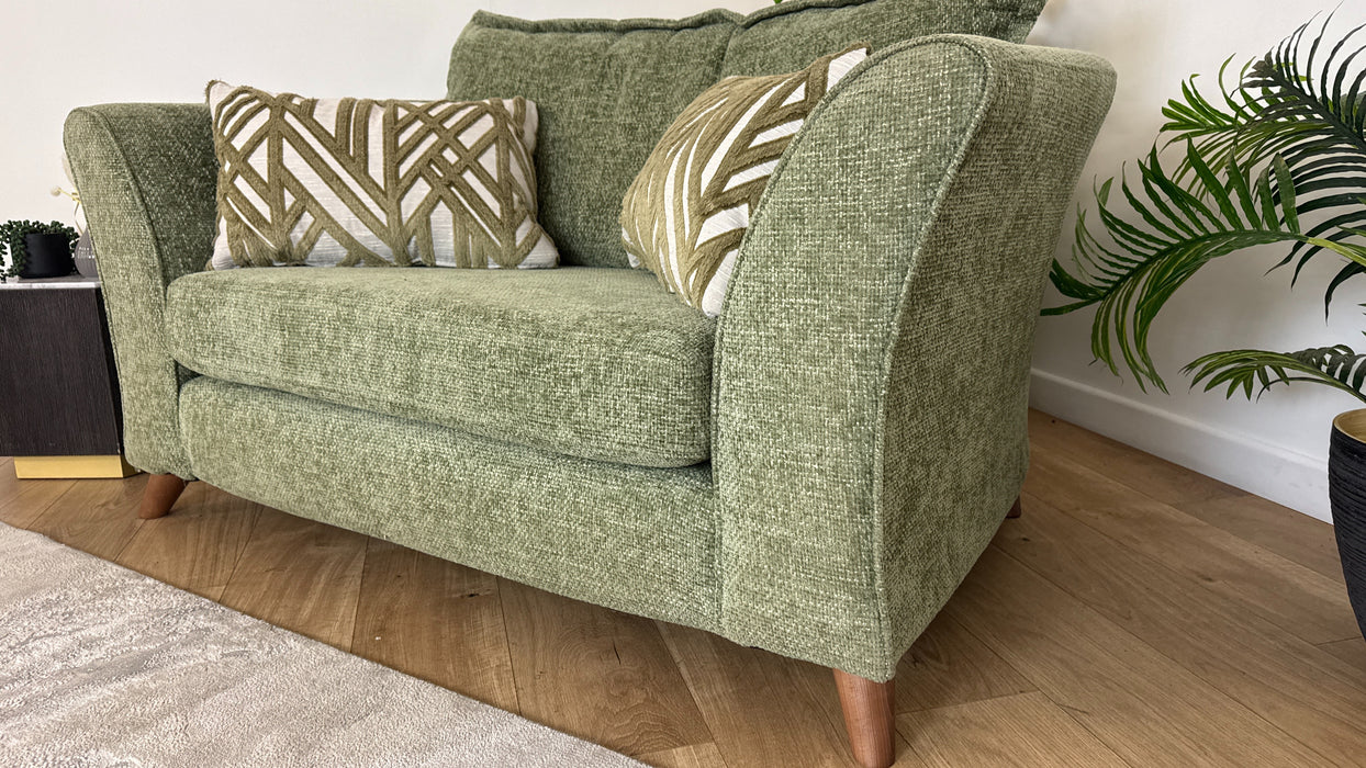 Sofology Scintillate Fabric Loveseat in Enzo Olive/Sage