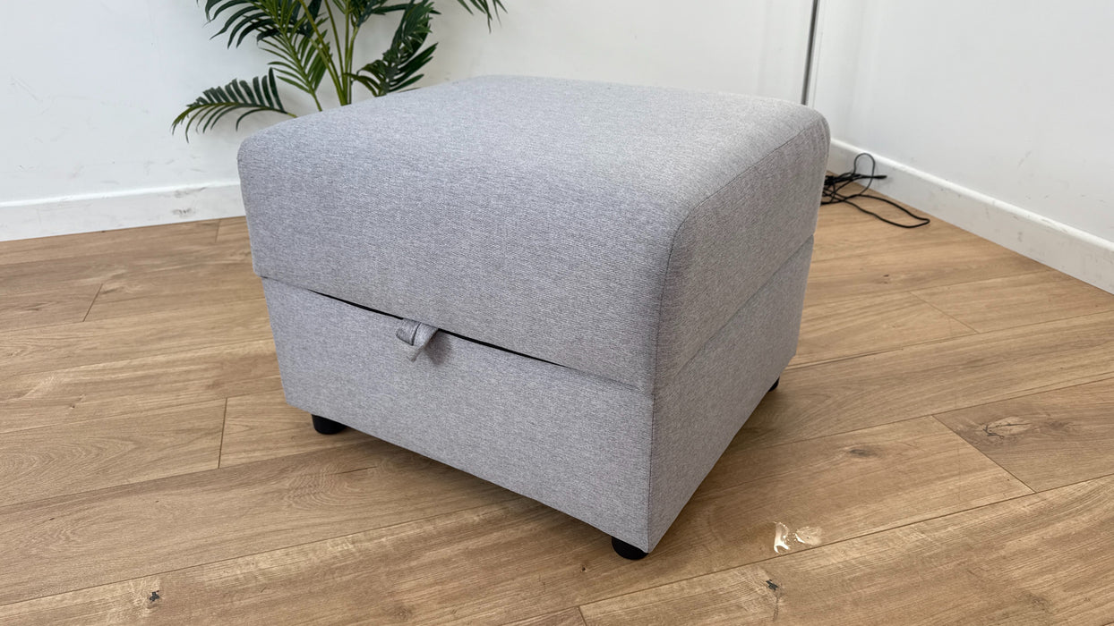 Layla  - Fabric Footstool  - Grey