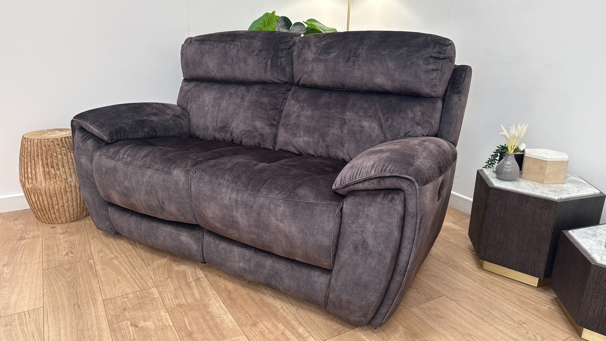 Sofology Radley Fabric Recliner 2 Seater in Decent Charcoal