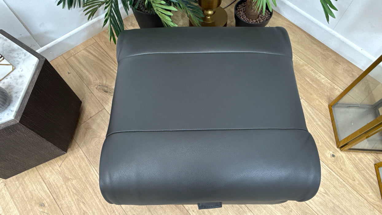 Sofology Ezra Leather Storage Footstool in Trusty Sheen Charcoal