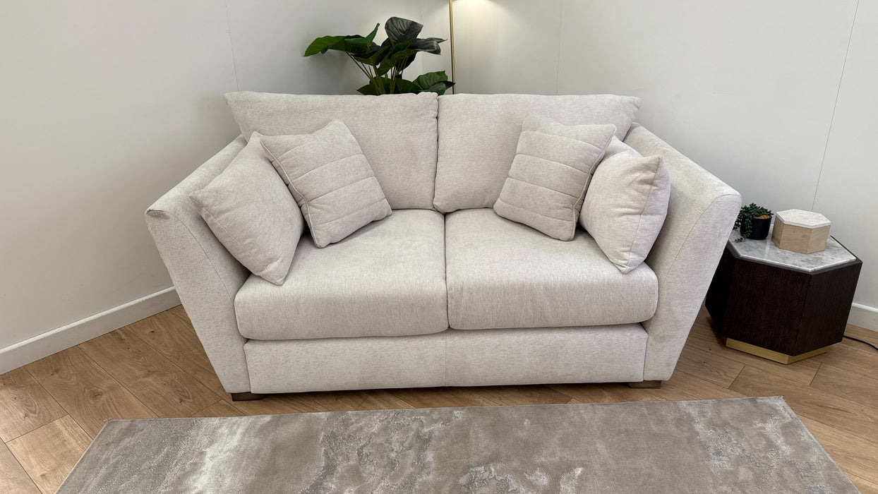 Sofology Calista Fabric 2 Seater Full Back in Linen Look Chenille Mist