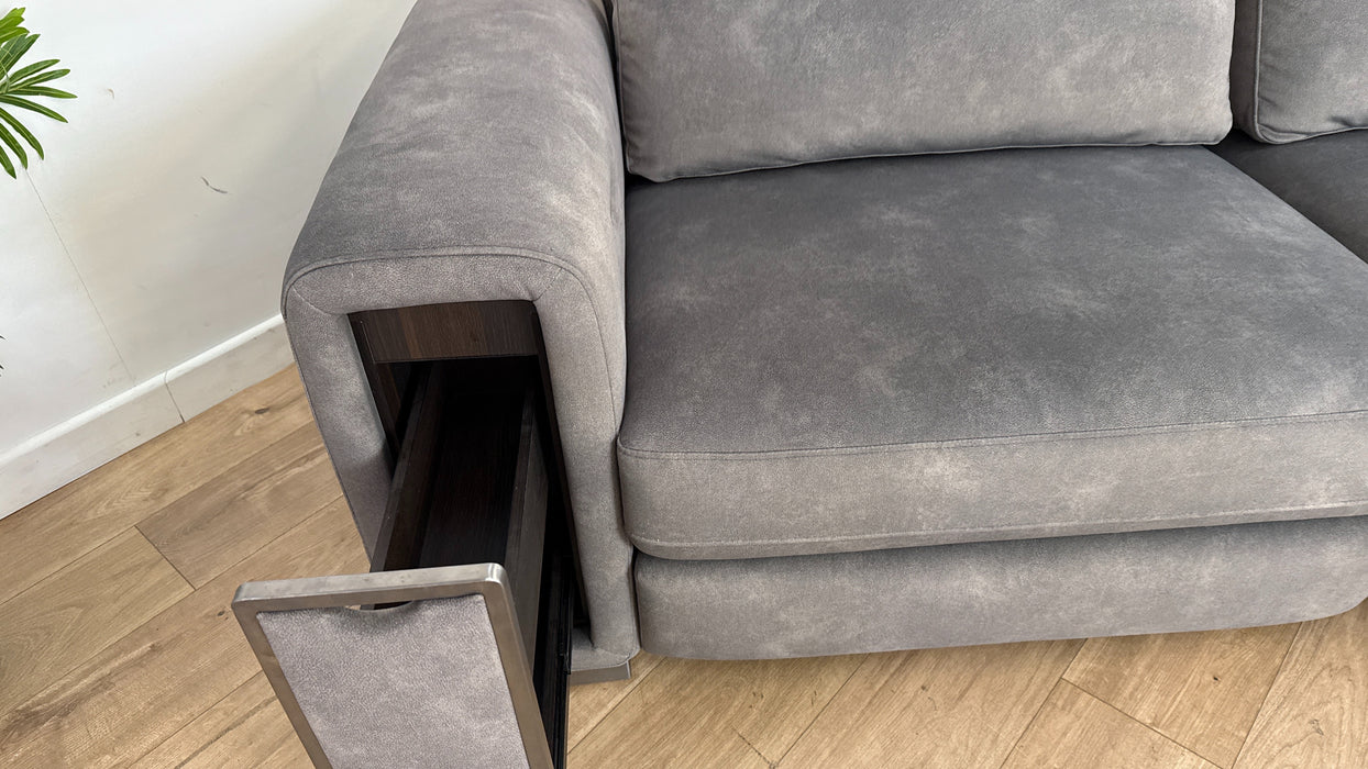 Sofology The Elixir 2.5 Seater Fabric Recliner Sofa in Lifestyle Flecked Mocha