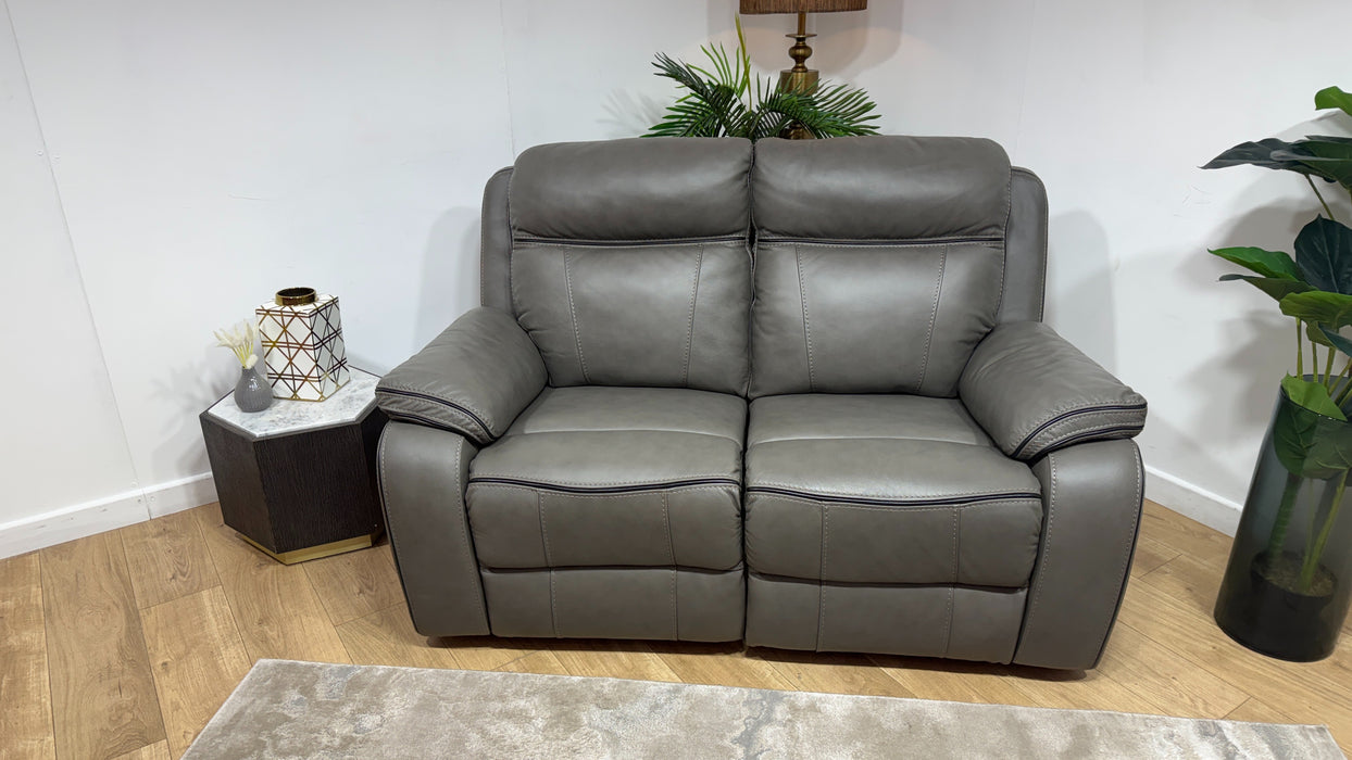 DFS New Vinson Fabric Power Recliner Sofa in Graphite