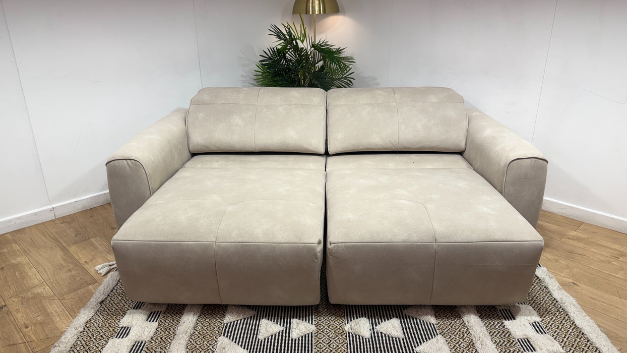 Sofology Riviera Fabric Motion Chaise in Lifestyle Flecked Ivory