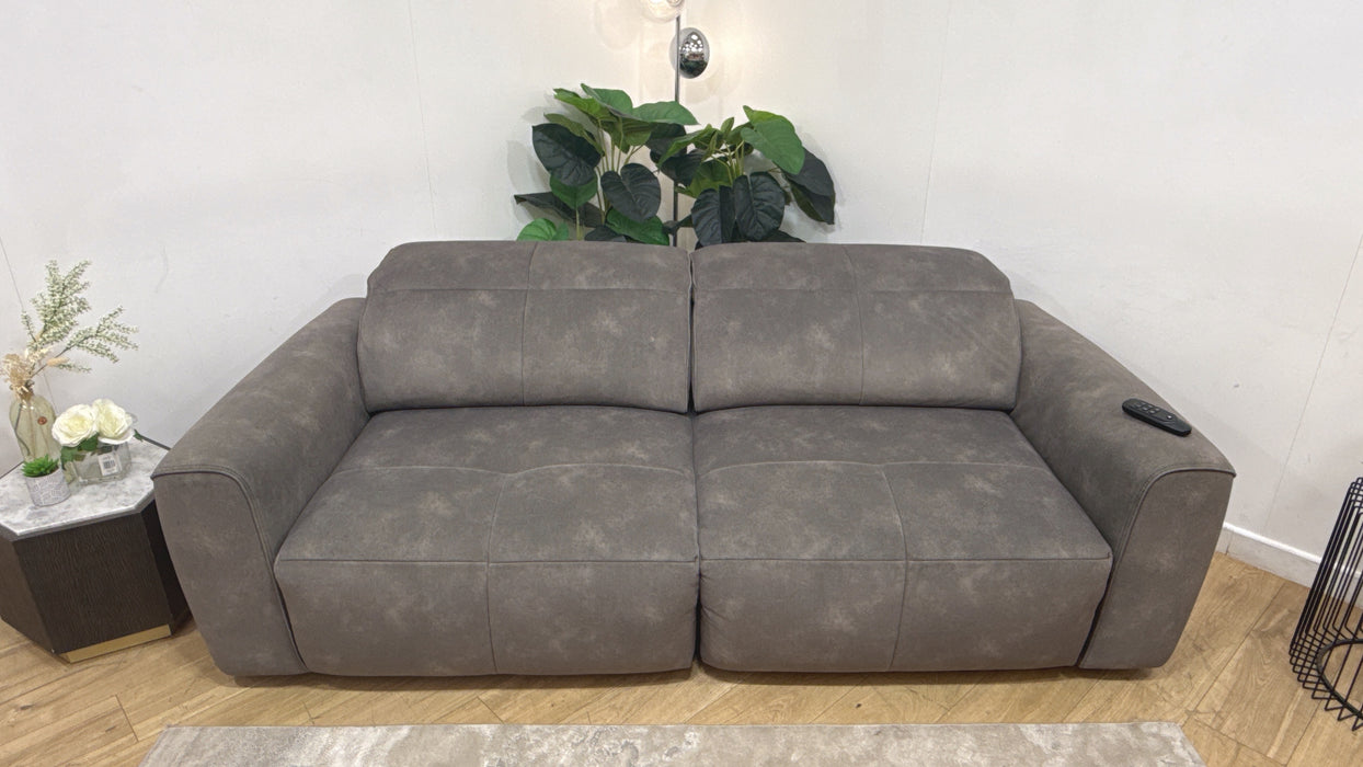 Sofology Riviera Fabric 3 Seater Motion Chaise in Lifestyle Flecked Mocha