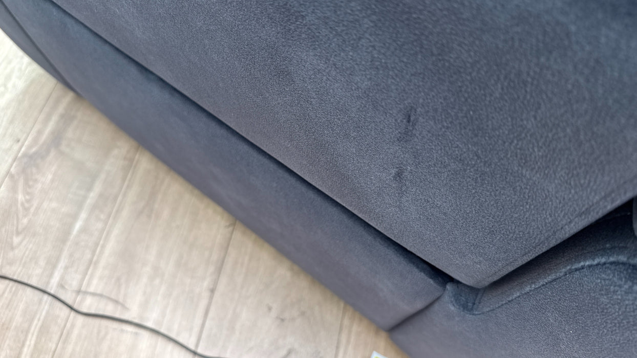 Sofology Hugo Fabric Chair Power Recliner/Headrest in Lifestyle Flecked Charcoal